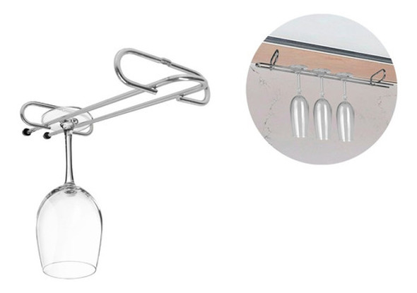Porta Copas Copero 25 Cm Cromado Hogar Vino Mueble Champagne 0
