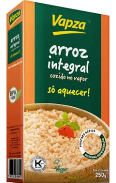 Arroz Integral Só Aquecer Vapza 250gr - Kit Com 3 0