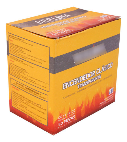 Encendedor Transparente Berlina, Caja X50 1