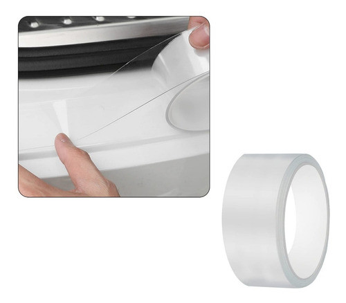 Cinta Bagueta Transparente Protector Pisaderas Auto 5cmx3mts 0