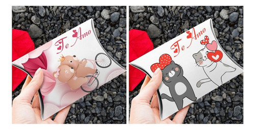 Plantilla Caja Almohada San Valentin Amor 0