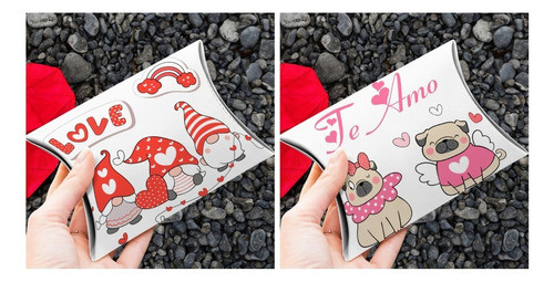 Plantilla Caja Almohada San Valentin Amor 1