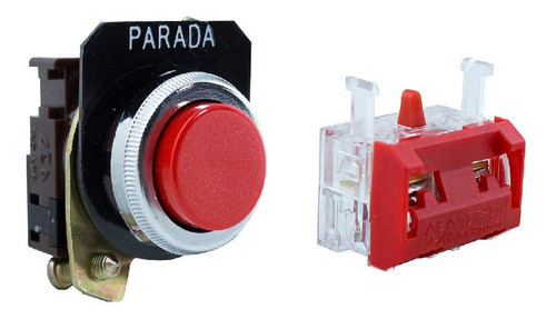 Botonera Pulsador Roja Saliente C/ Contacto Nc Aea Ø22mm 0