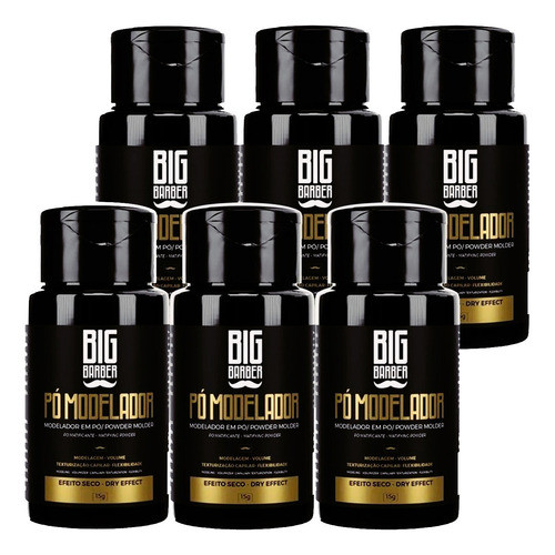 Pomada Em Pó Modelador Big Barber 15g Atacado Com 6 Unidades 0