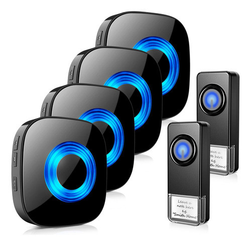 Timbre Inalámbrico Para El Hogar, Kit De Timbre De Puerta A 0
