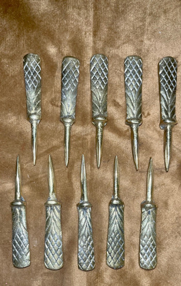 Pinchos Para Choclo,copetín, Bronce Antiguos, Muy Particular 0