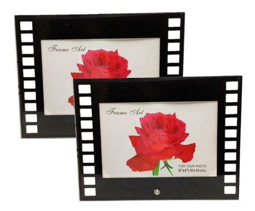 Kit 2 Porta Retrato Decoração Rolo De Filme 15x10 Luxo 0
