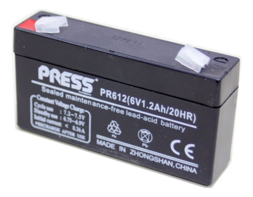 Bateria Gel De 6 Volt 1.2 Ah Press 0