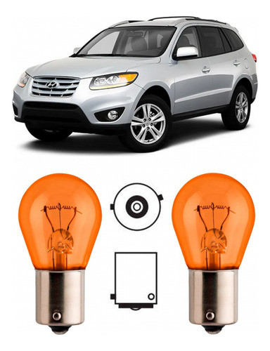 Par Lâmpada Pisca Seta Farol Hyundai Santa Fe 2007 2008 2009 0