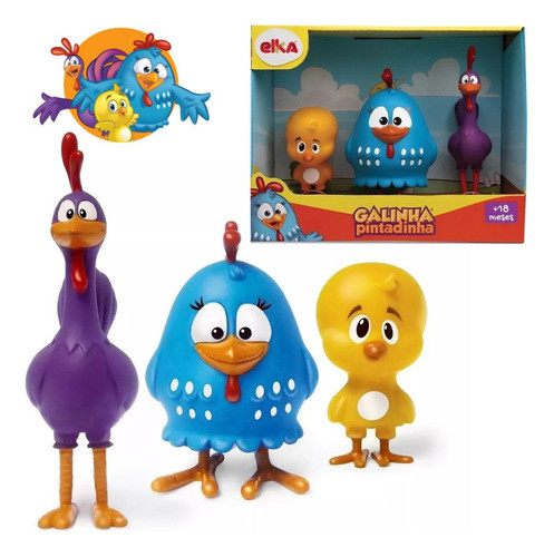 Família Galinha Pintadinha Macio Brinquedo P/ Bebê Em Vinil 0