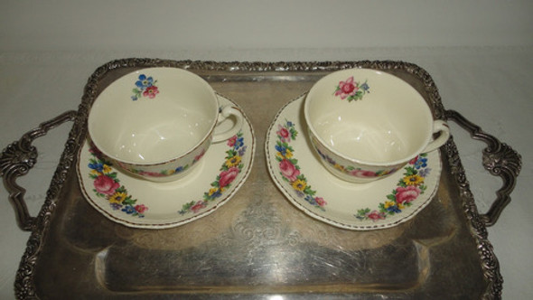 Taza De Te Inglesa Antigua Diseño Guarda Floral Divina Veala 1