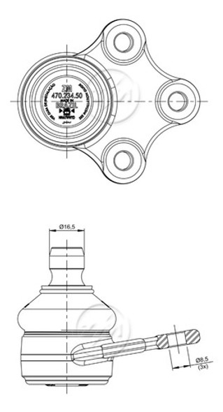Rotula De Suspension Ford Ecosport 03/12 Fiesta Ka 03/13 1