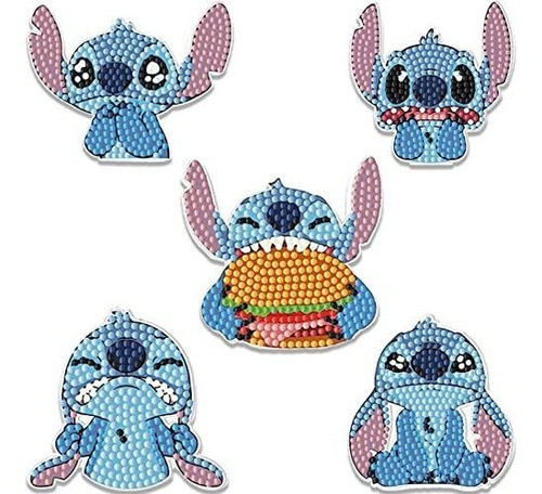 5d Pintura Por Diamantes - Kit De 5 Stitch Pequeños 0