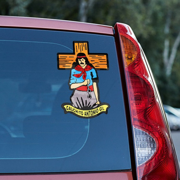 Sticker Vinilo Autoadhesivo Gauchito Gil 20x30 Cm 0