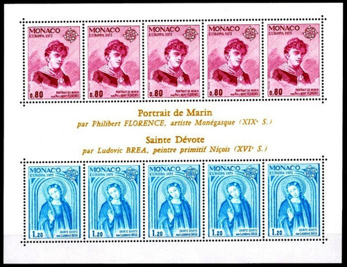 Tema Europa - Mónaco 1975 - Block Mint - Yvert Bf 10 0