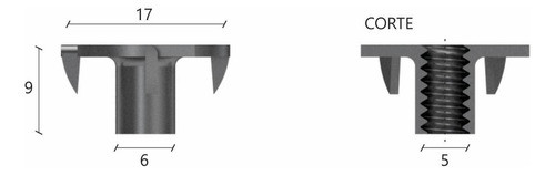 6 Roscas Hembras + 6 Tapones De Aluminio Para Botines 1