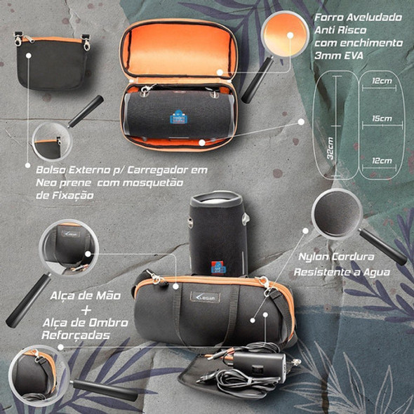 Capa Case Bolsa Capinha Jbl Xtreme 3 A Prova D'agua Estampa 1