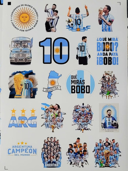 Stickers De Vinilo Waterproof - Seleccion Argentina - Mess 0