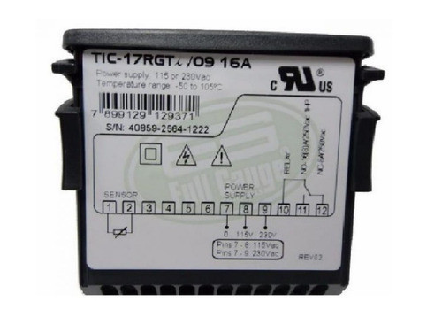 Termostato Tic-17rgti Full Gauge 12 / 24v Digital 1
