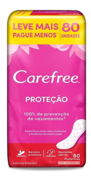Protetor De Calcinha Com Fragrância 80 Unidades Carefree P 1