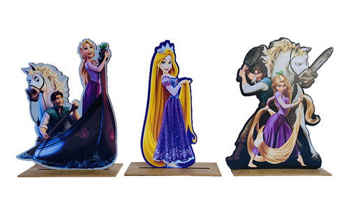 Kit Display De Mesa 6 Peças Para Festa Enrolados Mdf 1