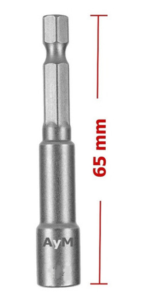 Punta Dado Hexagonal Magnético 12mm Para Atornillador - Aym 1