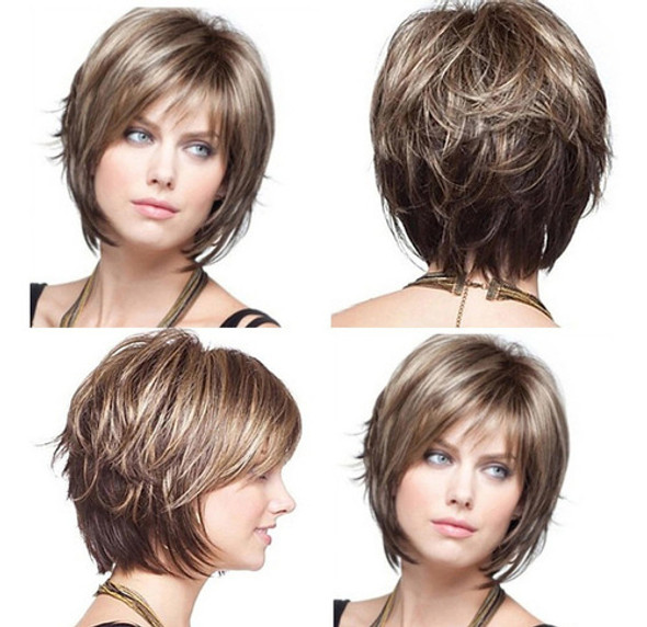 . Peruca C Full Bob Lace Peruca De Cabelo Sintético 1