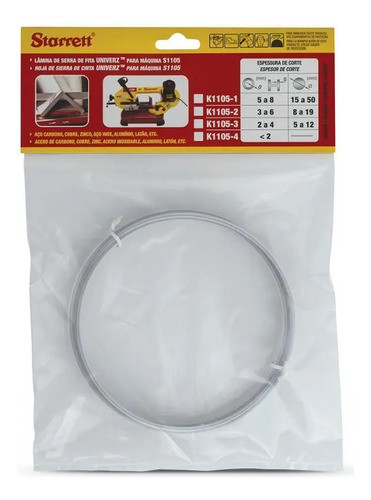 Kit C/ 5 Serra Fita Corte Metais Starrett 1,33m X 13 14-18d 0