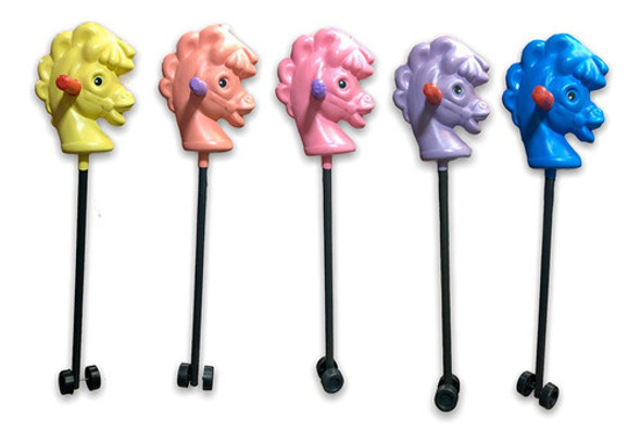 Cabeza De Caballo De Juguete Con Palo Y Ruedas X 5 Unidades 0