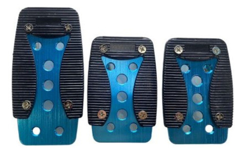 Cubre Pedales Deporitvos Tuning Azul Y Negro 0