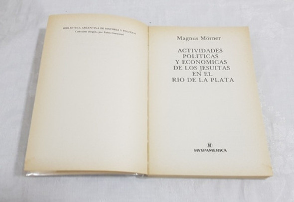 Libro Actividades Politicas Y Economica Jesuitas Morner B6 1