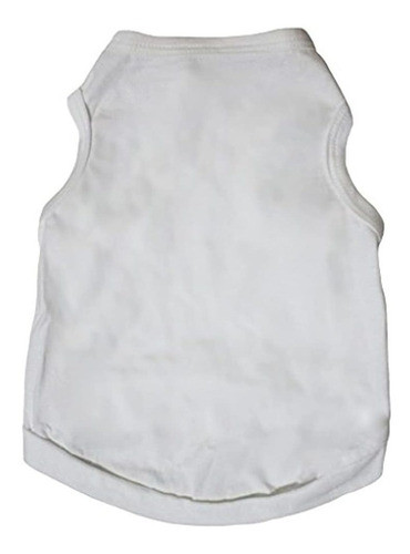 Petitebella Camisa Blanca Lisa Ropa Para Perros Cachorros 0