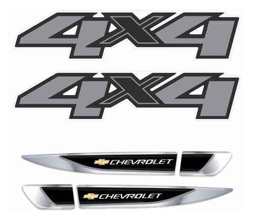 Par Adesivos E Aplique Cromado Chevrolet Nova S10 Kit43 Fgc 1