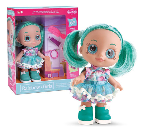 Boneca Rainbow Girls Mint Com Acessórios - Bambola 0