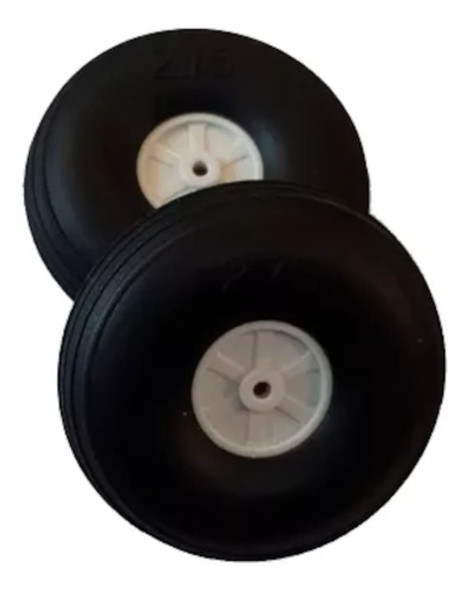 Par De Ruedas Ultralivianas 2,75 /70mm Para Aeromodelismo 0