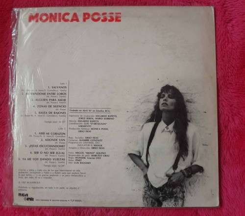 Monica Posse - Lp Dedicado Y Firmado 1987 1