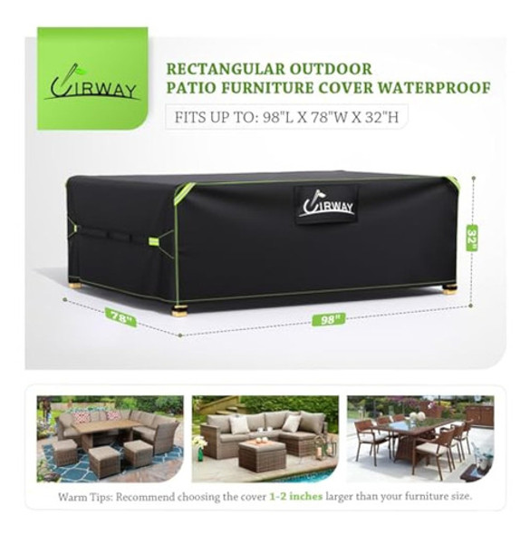 Uirway Juego De Fundas Para Muebles De Patio, 1