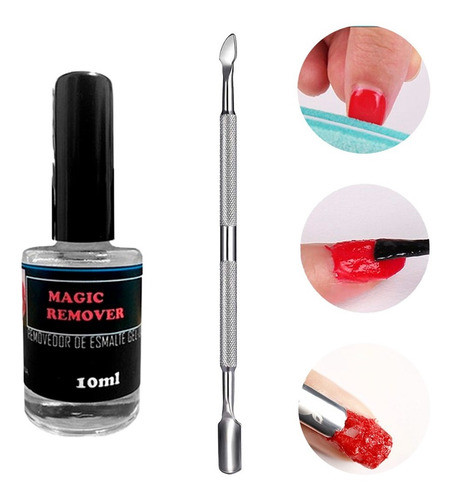 Kit Removedor Magico En Gel Semipermanente Esmalte 10ml 0