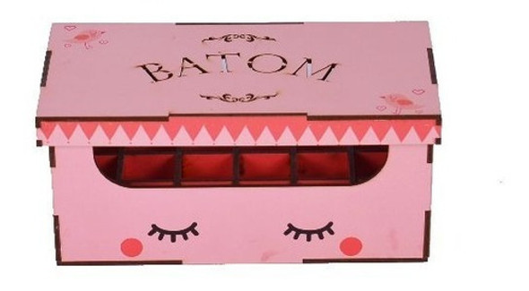 Caixa Porta Batom Love Rosa 0