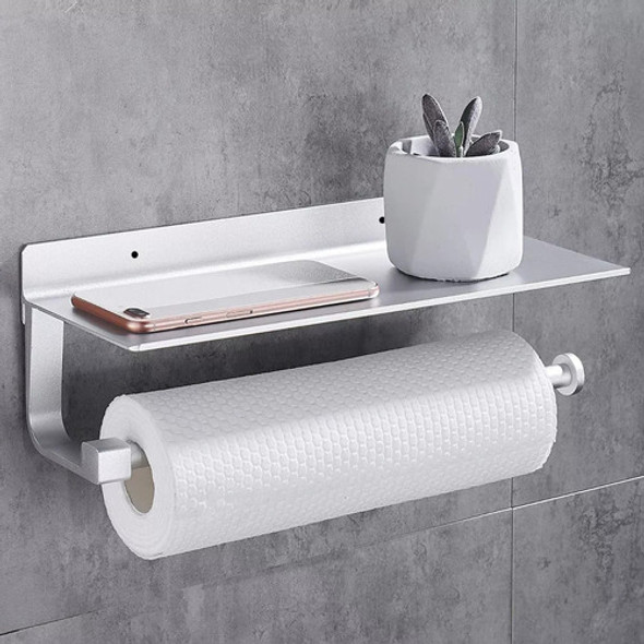 Portarrollos Papel Cocina Con Repisa Aluminio Inoxidable 1