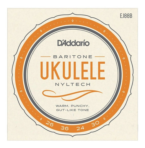 Encordado Ukelele Daddario Ej88b Nyltech Baritono 0