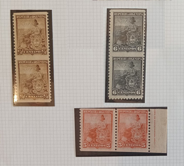 Lote 18 Estampillas Libertad Con Escudo Sin Dentado Horizont 1