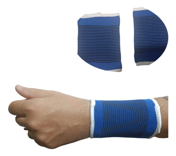 Par Munhequeira Pulso Tensor Basquete Tênis Academia Esporte 0