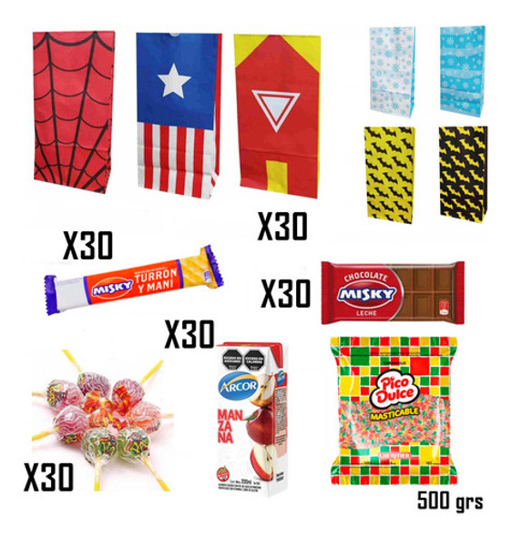 Combo Golosinera Tematico Premium Platinum Cumpleaños X30 1