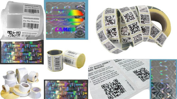100 Etiquetas Seguridad Void Ø10 Mm Cascara Huevo Hologramas 0
