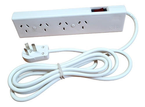 Zapatilla 4 Tomas C/cable 5mts C/corte Termico 10a - Richi 0