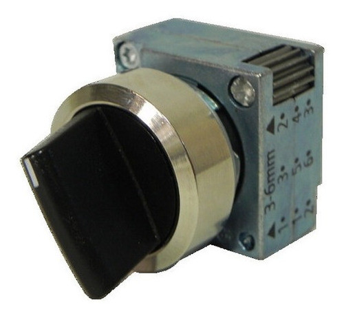 Perilla Metalica 3 Posiciones C/retorno Negra 3sb3500-2ea11 1