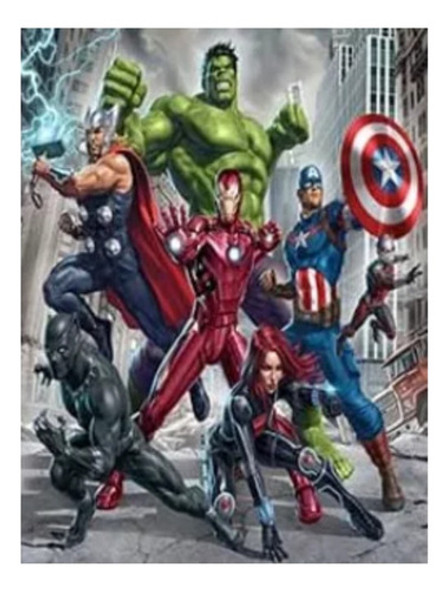 Kit De Pintura Diamantes Diamond Painting Marvel 30 X 40 Cm 0