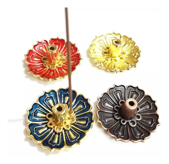 Incensário Porta Incenso Flor De Lotus Vermelho 0