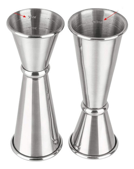Jigger Medidor De 2 Oz  1  Oz Acero Inox 1